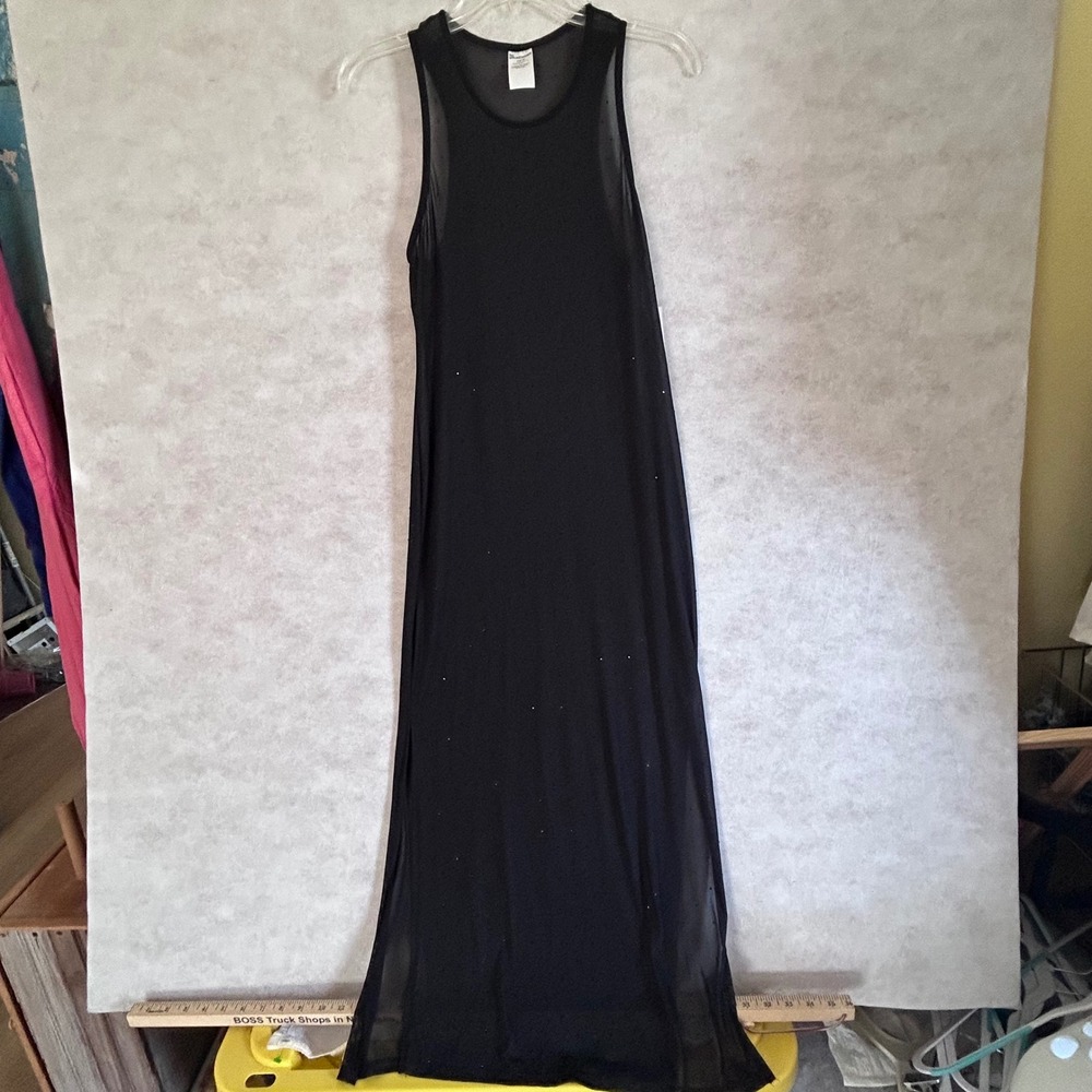No Boundaries Junior Black Mesh Studded Maxi Swim Coverup S 4-6‎ NB16100148903